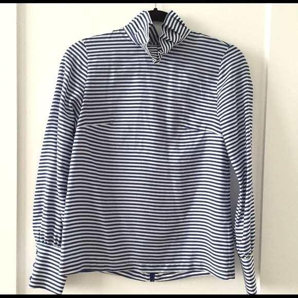 Club Monaco Nautical Striped Silk Top Size XS - Picture 1 of 2